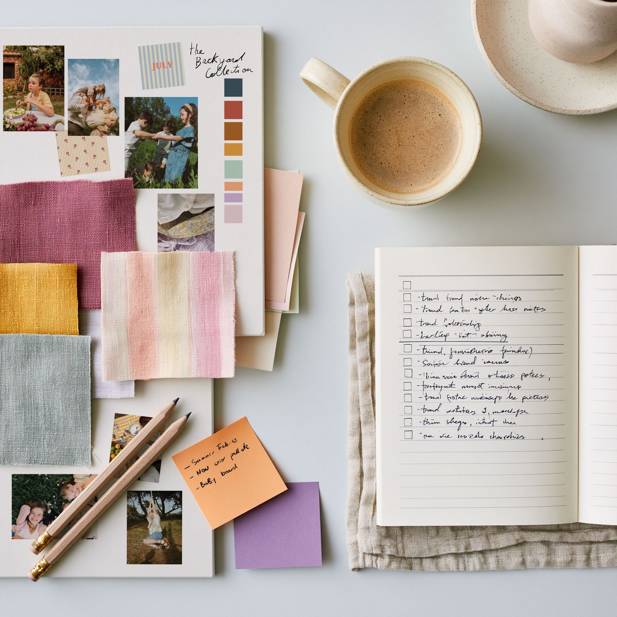 Moodboard de investigación de tendencias