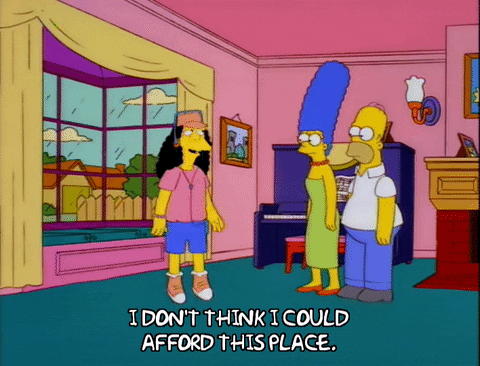 Simpsons Otto can't afford house