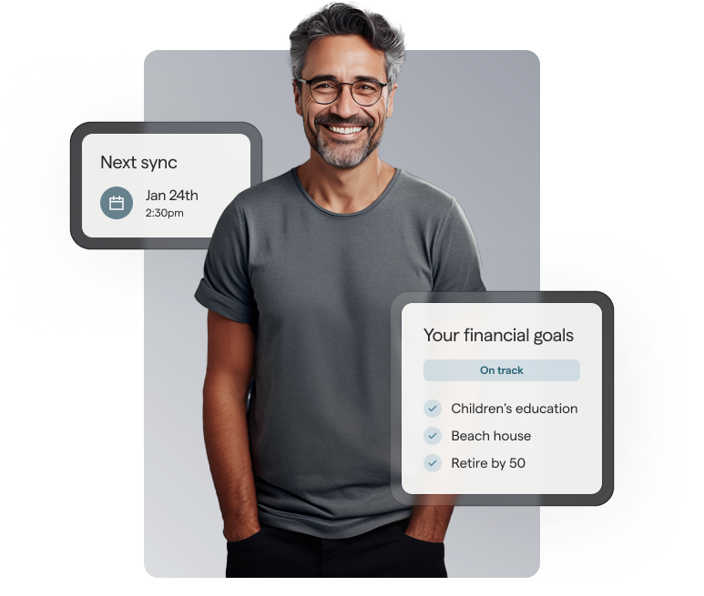 Guy with financial goals