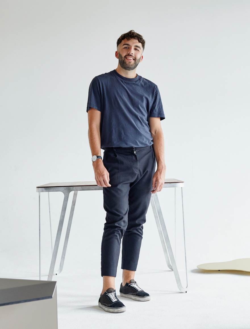 startup employee posing