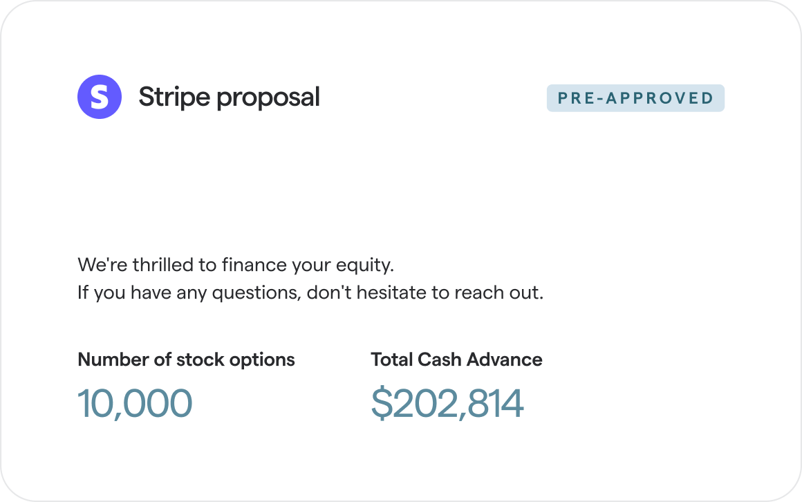 Stripe financing estimate