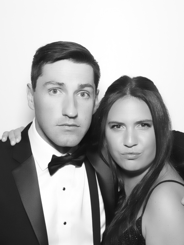 mike and his fiancee at a wedding