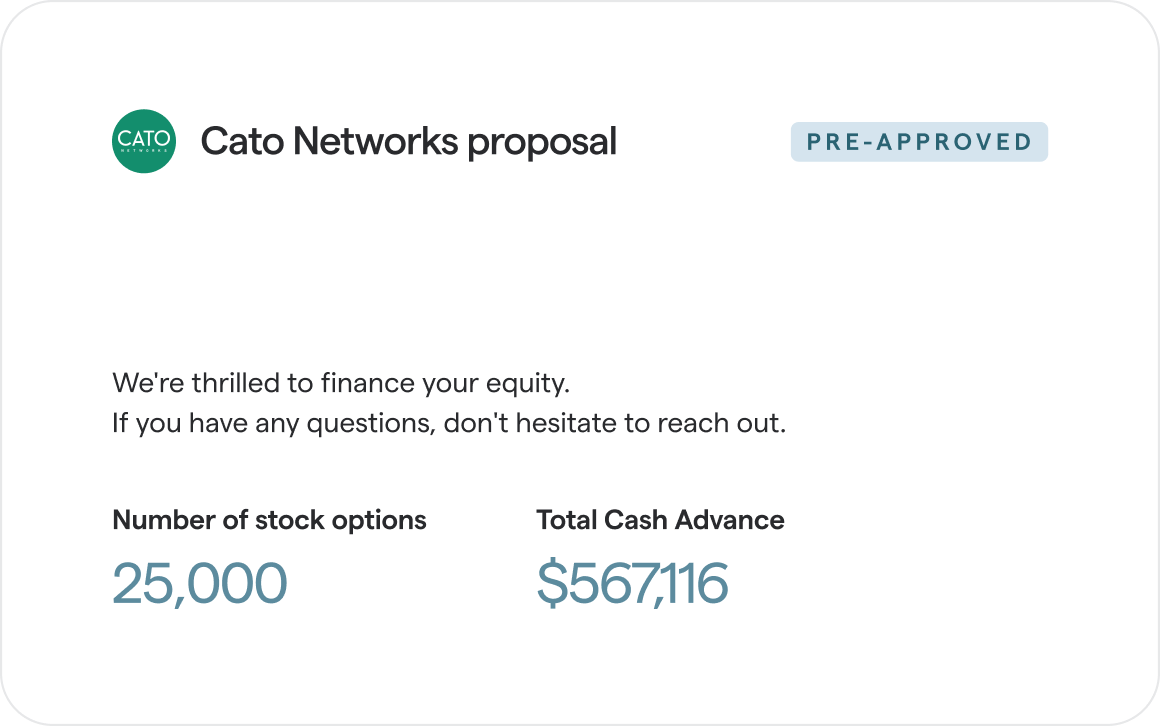 cato network financing estimate