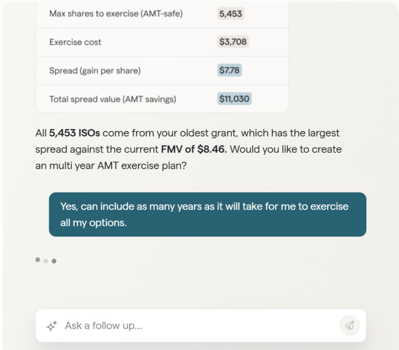 Maeve AMT exercise plan