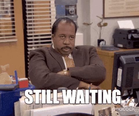 Stanley from The Office still waiting