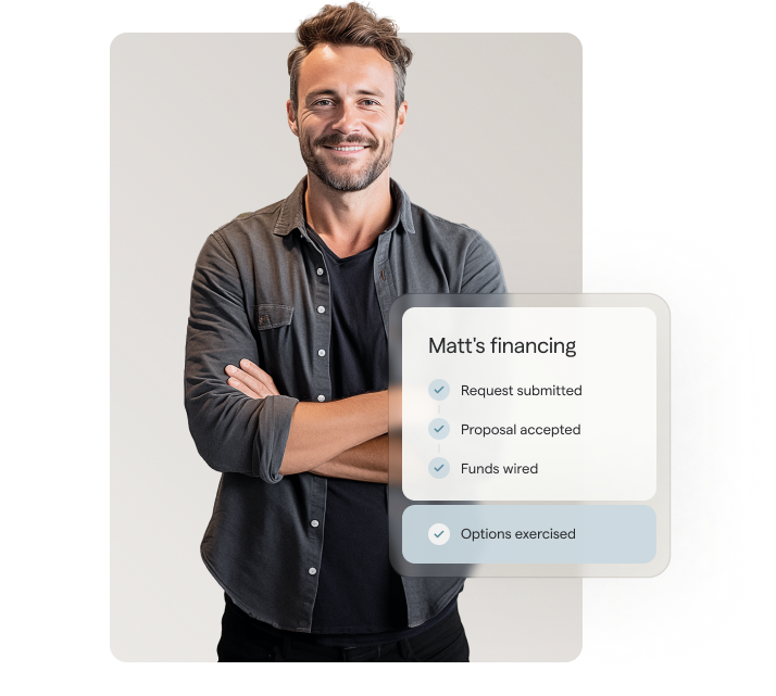 Guy Smiling with a financing