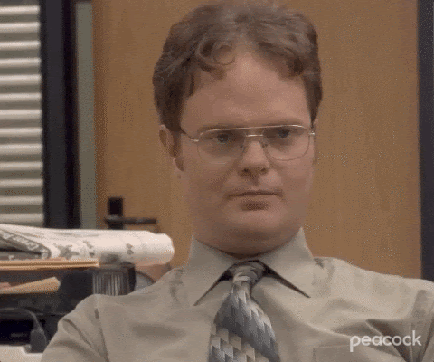 Dwight from the Office saying jackpot gif