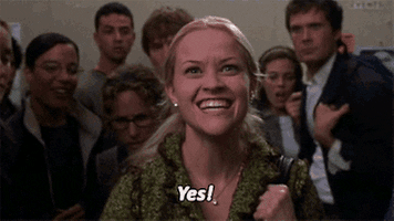 Legally blonde gif saying yes