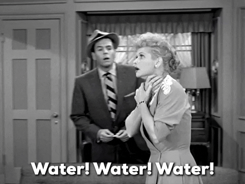 Lucille Ball asking for water