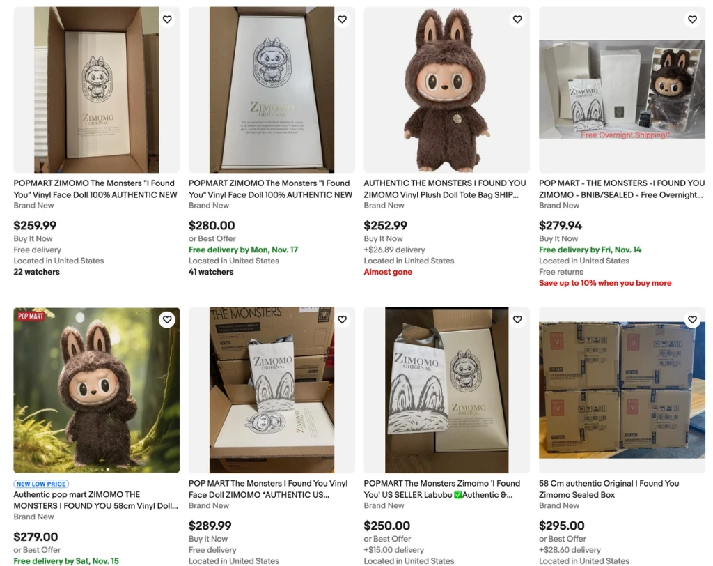 I Found You Zimomo's Price on Ebay