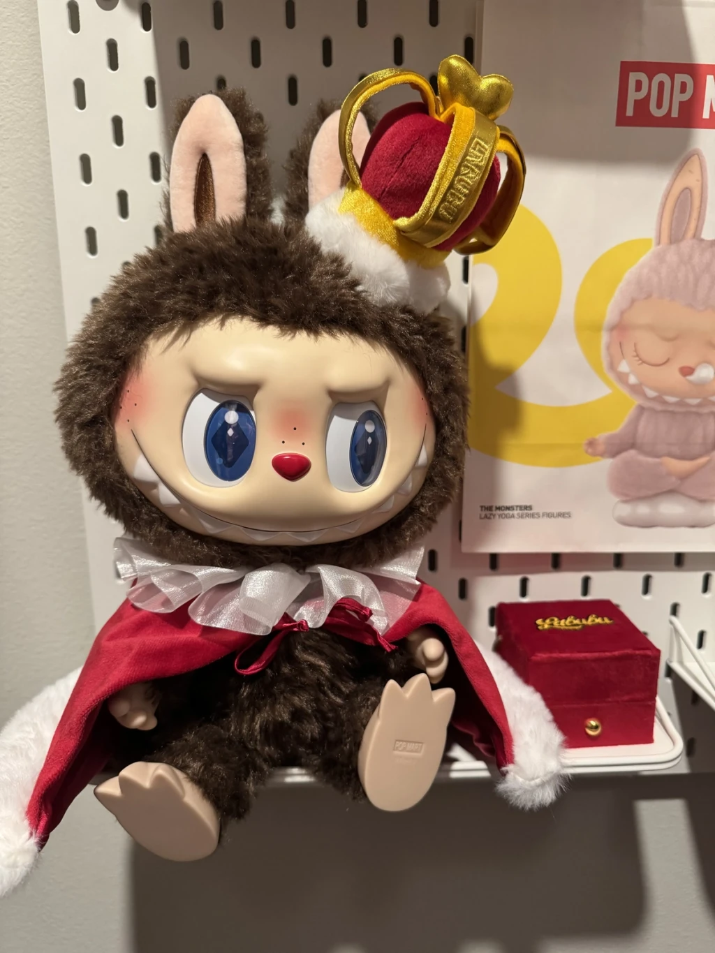 "This is my first bigger size Labubu and I am in love! She is so cute and fuzzy and nicely weighted. I also love that you can move her eyes!"