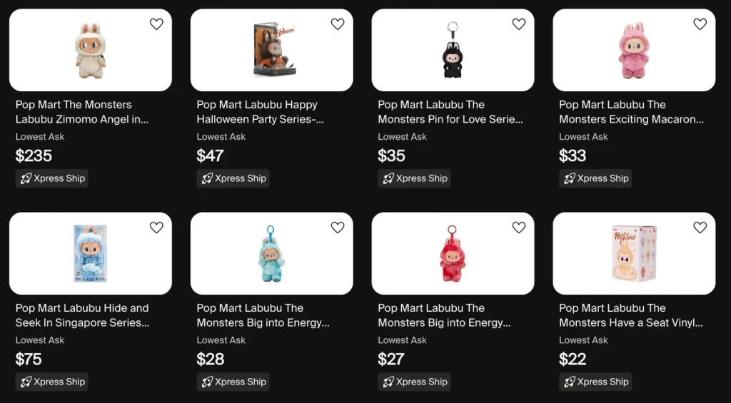 Labubu Price from StockX