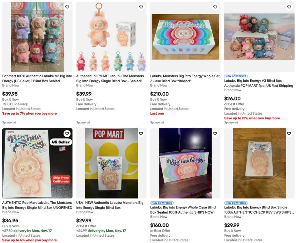 Ebay Big into Energy Price for Single Box