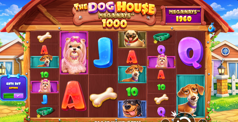 The Dog House Megaways 1000 has created 1,960 ways to win on this spin based on the number of symbols on the reels.