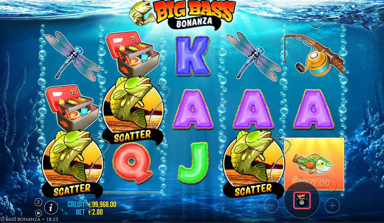 Big Bass Bonanza -pelissä kolme Scatter-symbolia keloilla käynnistää ilmaiskierrokset.