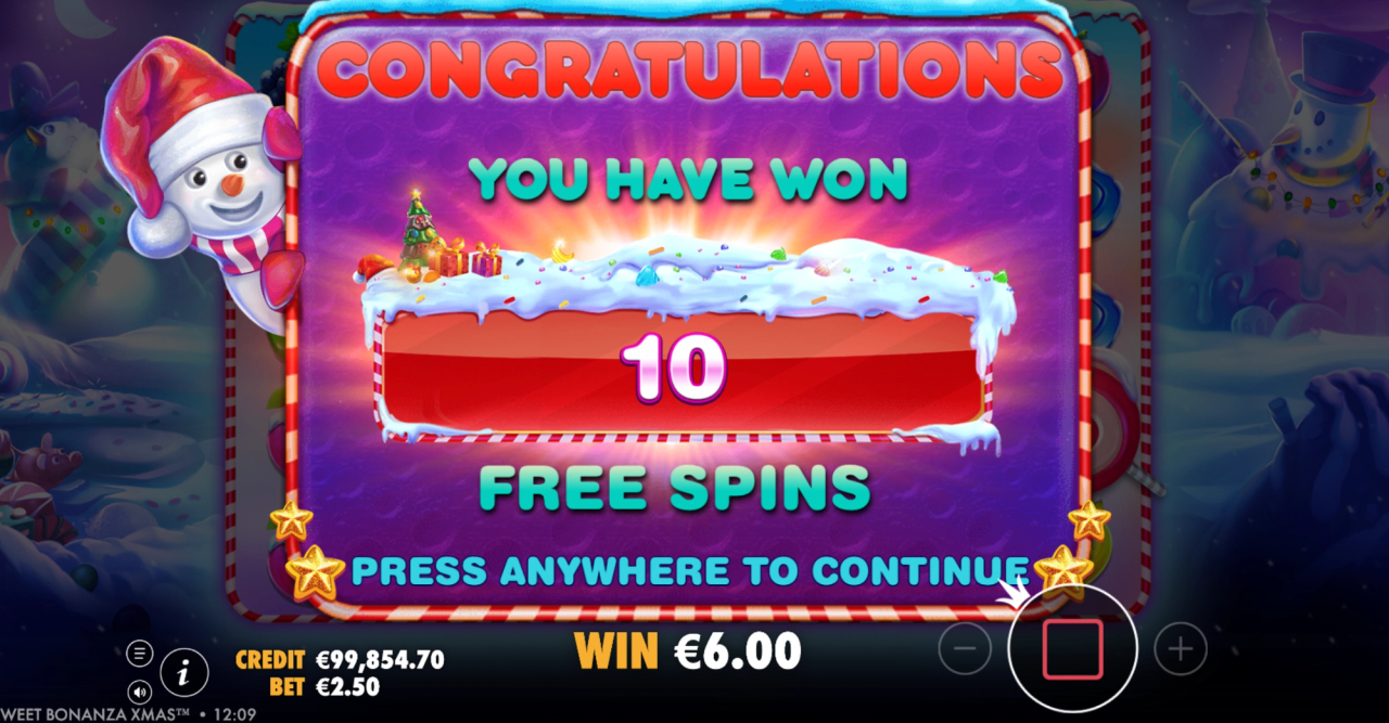 The Free Spins bonus game begins when at least four scatter symbols land on the grid.