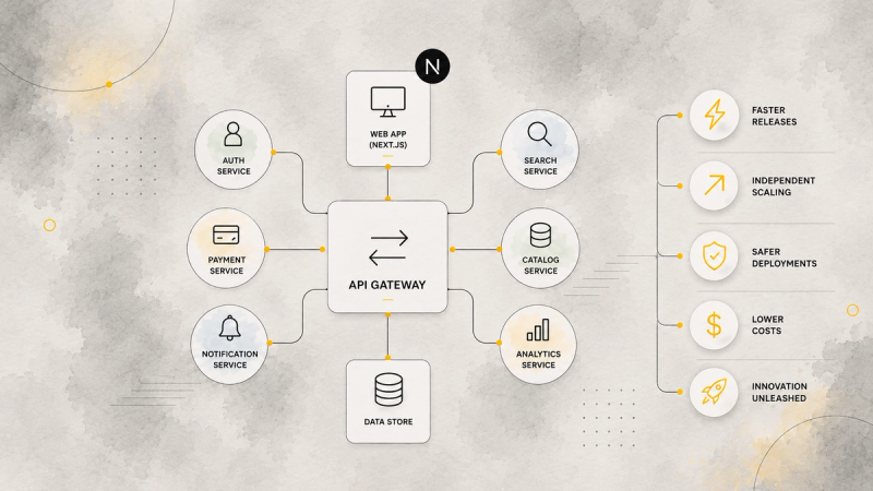 The $200M evolution: why corporations are abandoning bloated architectures for agile Next.js microservices.