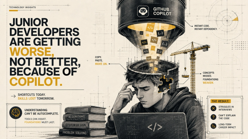 Junior developers are getting worse, not better, because of Copilot