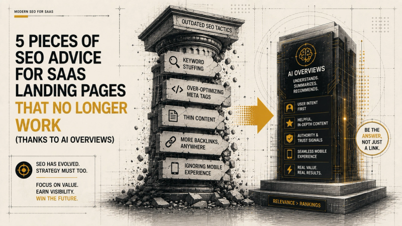5 pieces of SEO advice for SaaS landing pages that no longer work (thanks to AI overviews)