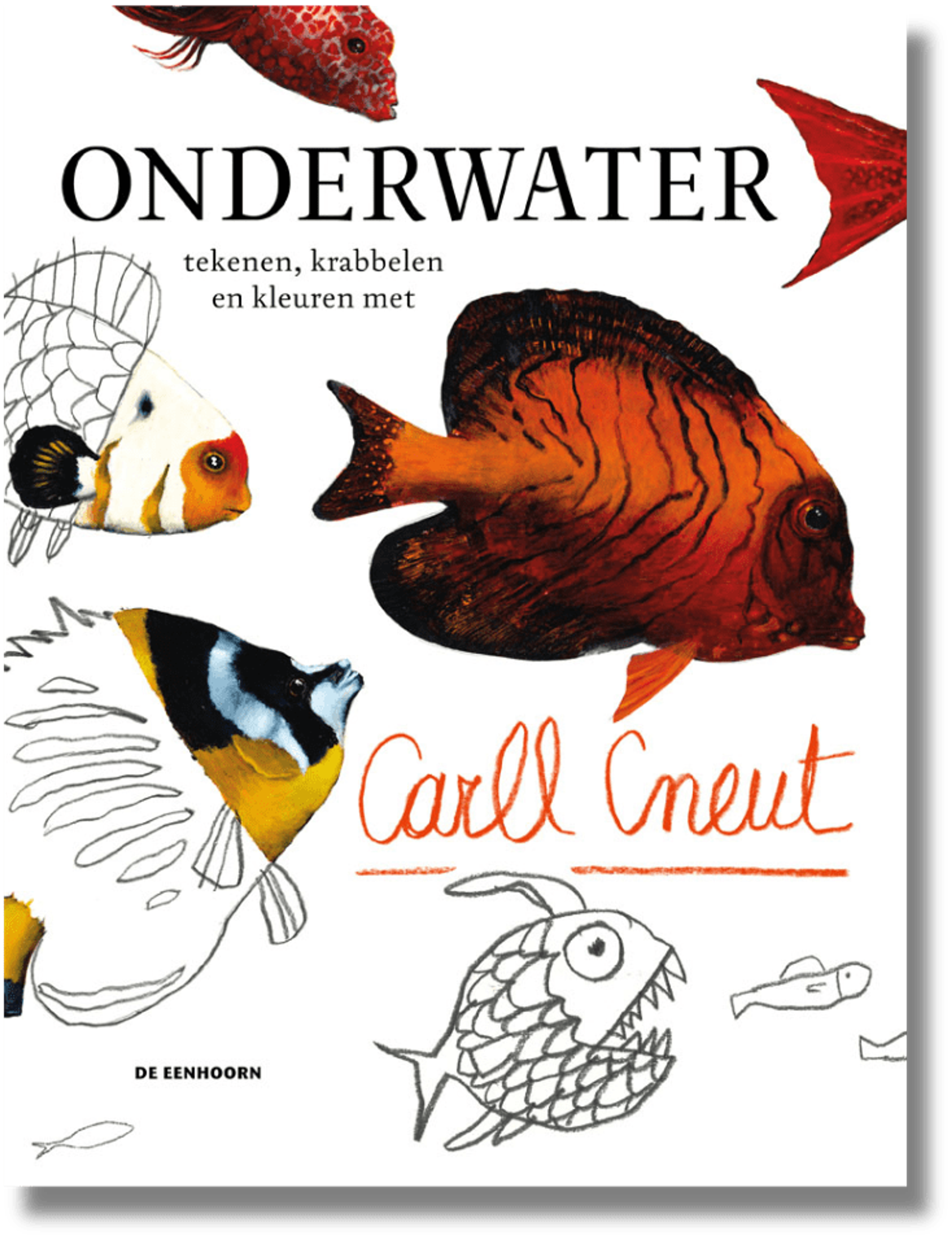 Cover for Drawing, doodling and colouring UNDERWATER with Carll Cneut