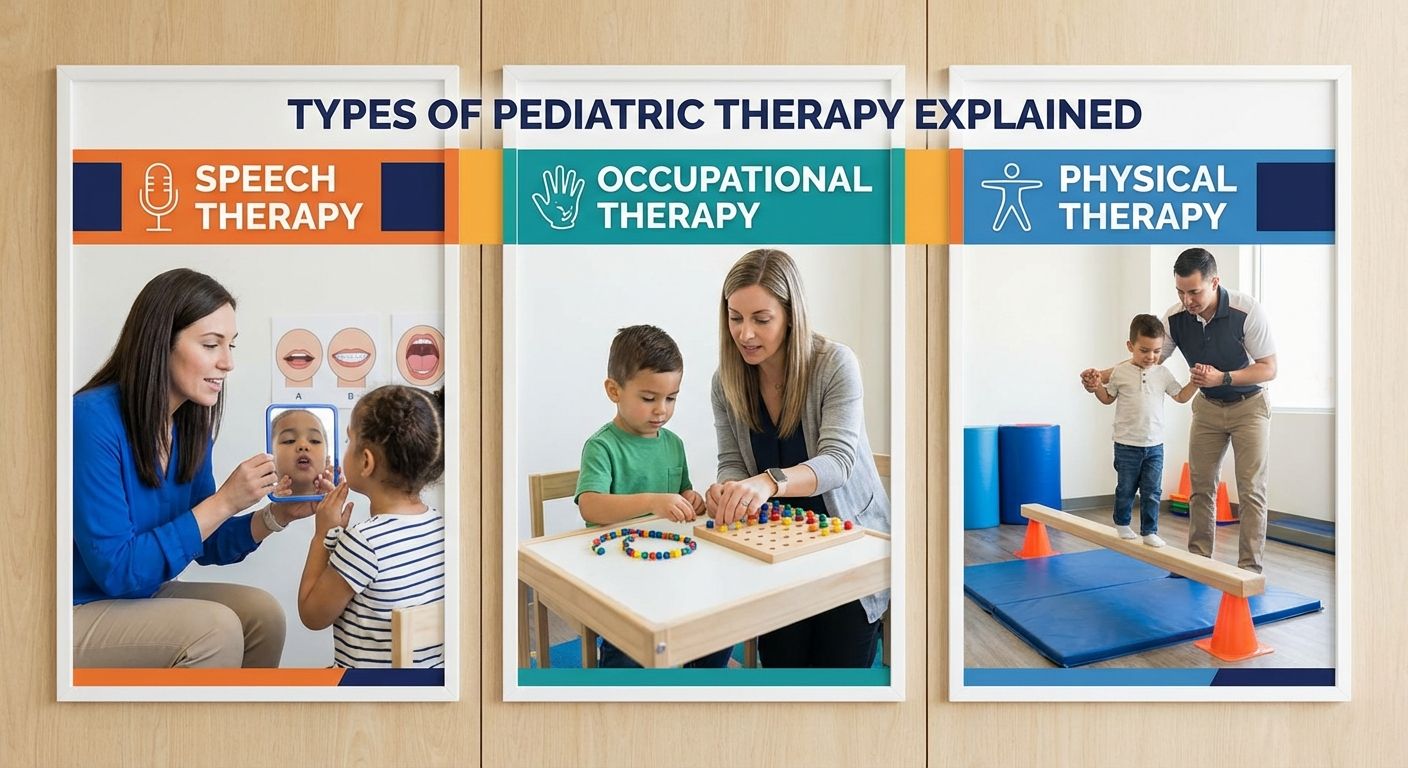 Different Types of Pediatric Therapy: Speech, Occupational, and Physical Therapy Explained