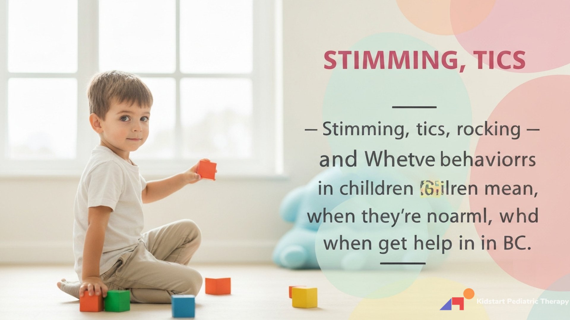 "Repetitive Behaviours in Children: Stimming, Tics, and When to Get Help in BC"