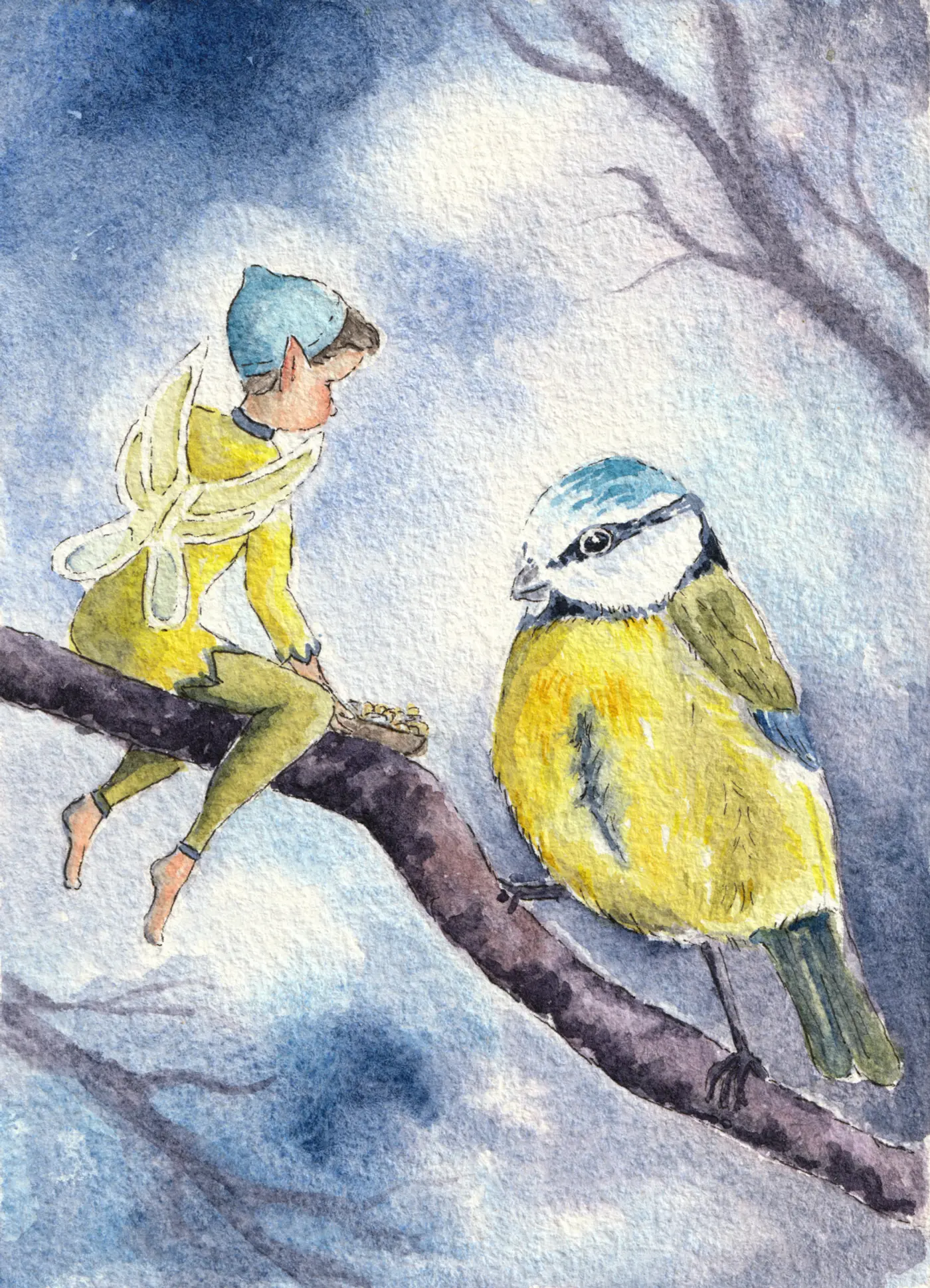 Winter Bird Fairy
