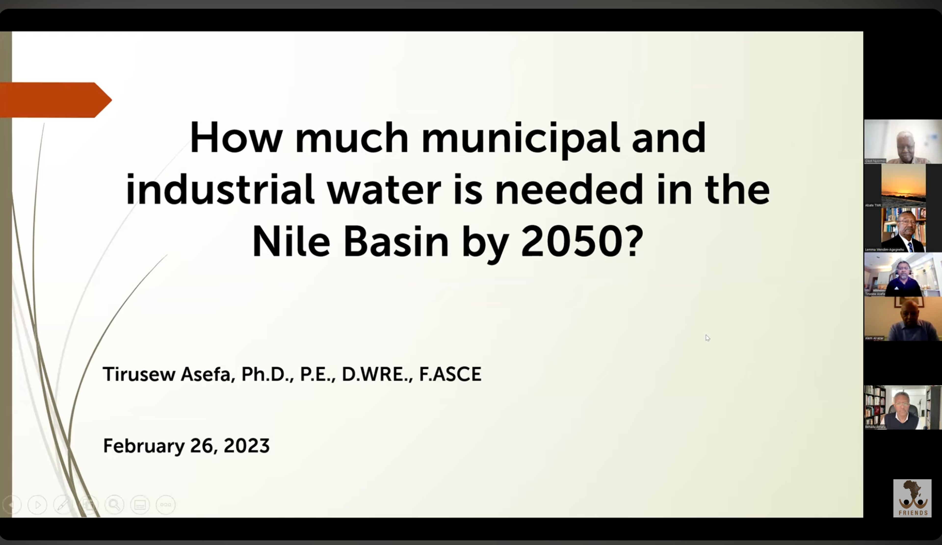 2050 Projection Municipal Water Need in Nile Basin Dr Tiirusew Asefa