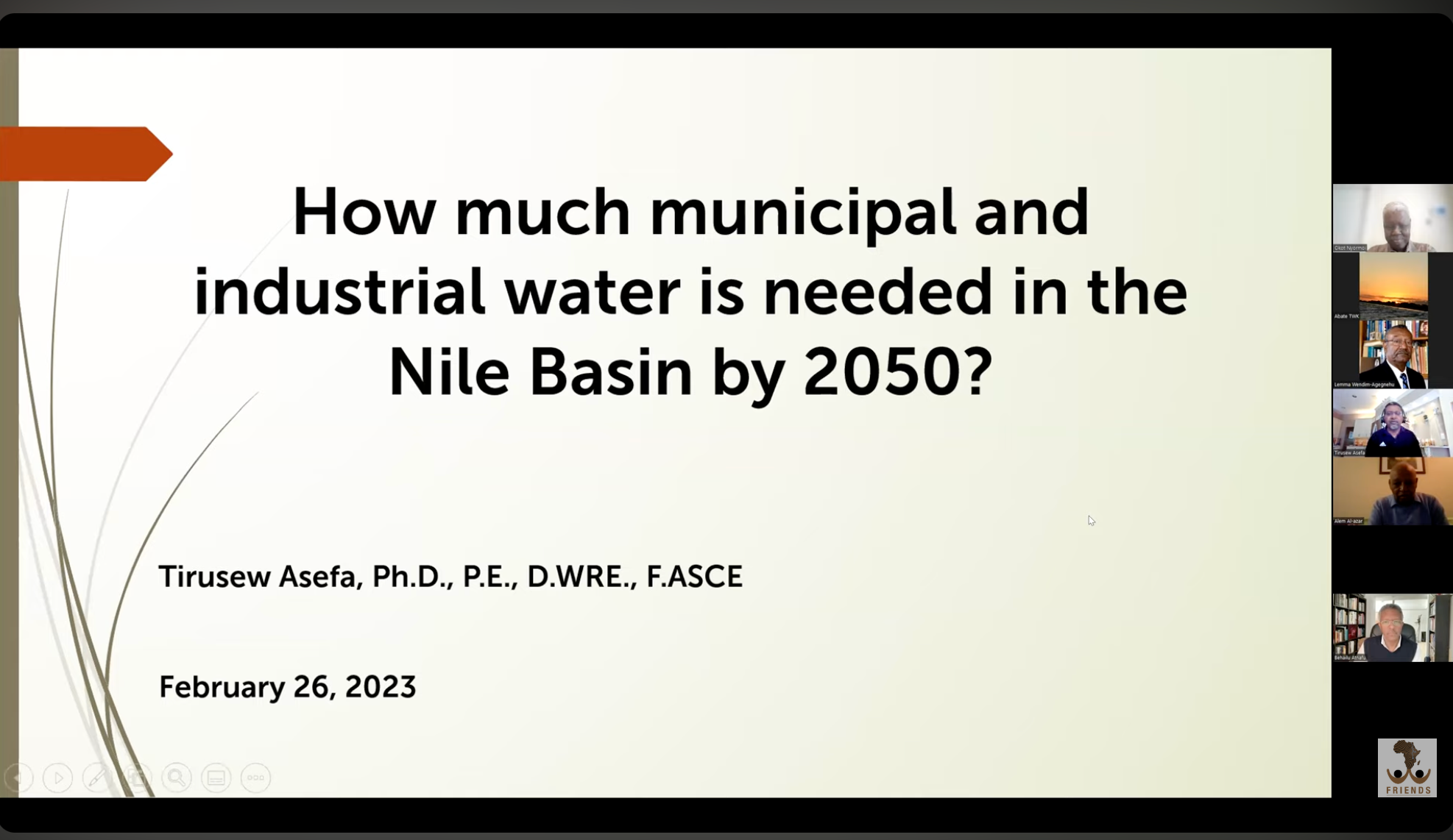 2050 Projection Municipal Water Need in Nile Basin Dr Tiirusew Asefa