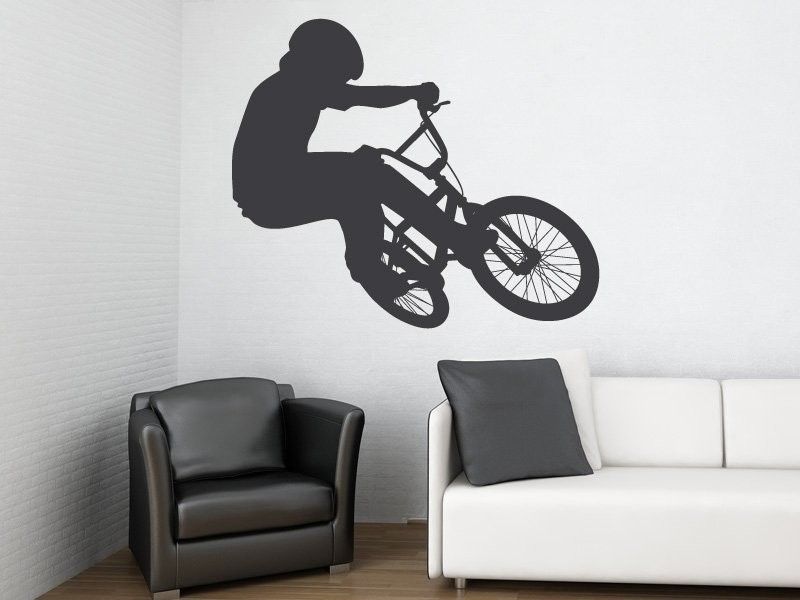 Autocollant Vinyle BMX / Bicross - Design Français - Résistant Aux Intempéries (18 X 8,5 Cm) - Pour Vitre, Carrosserie, Casque