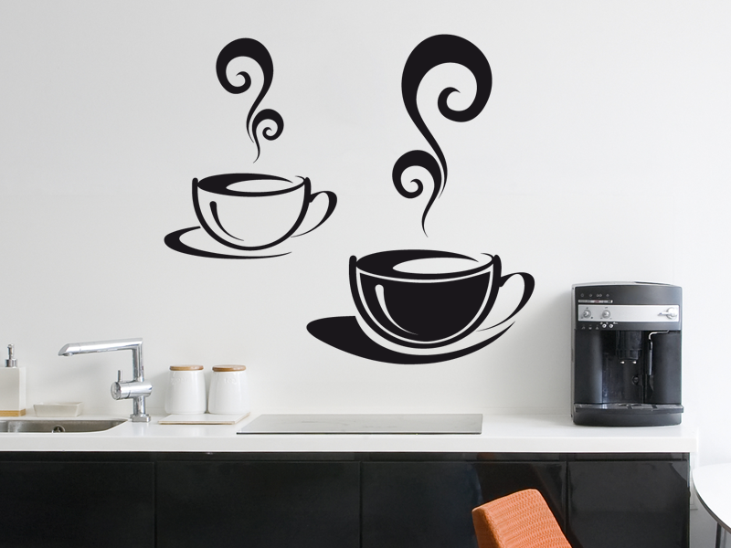 Autocollant Décoratif Tasse De Café/thé Pour Cuisine - Neuf Sous Emballage - Sticker Mural Pour Déco Intérieure