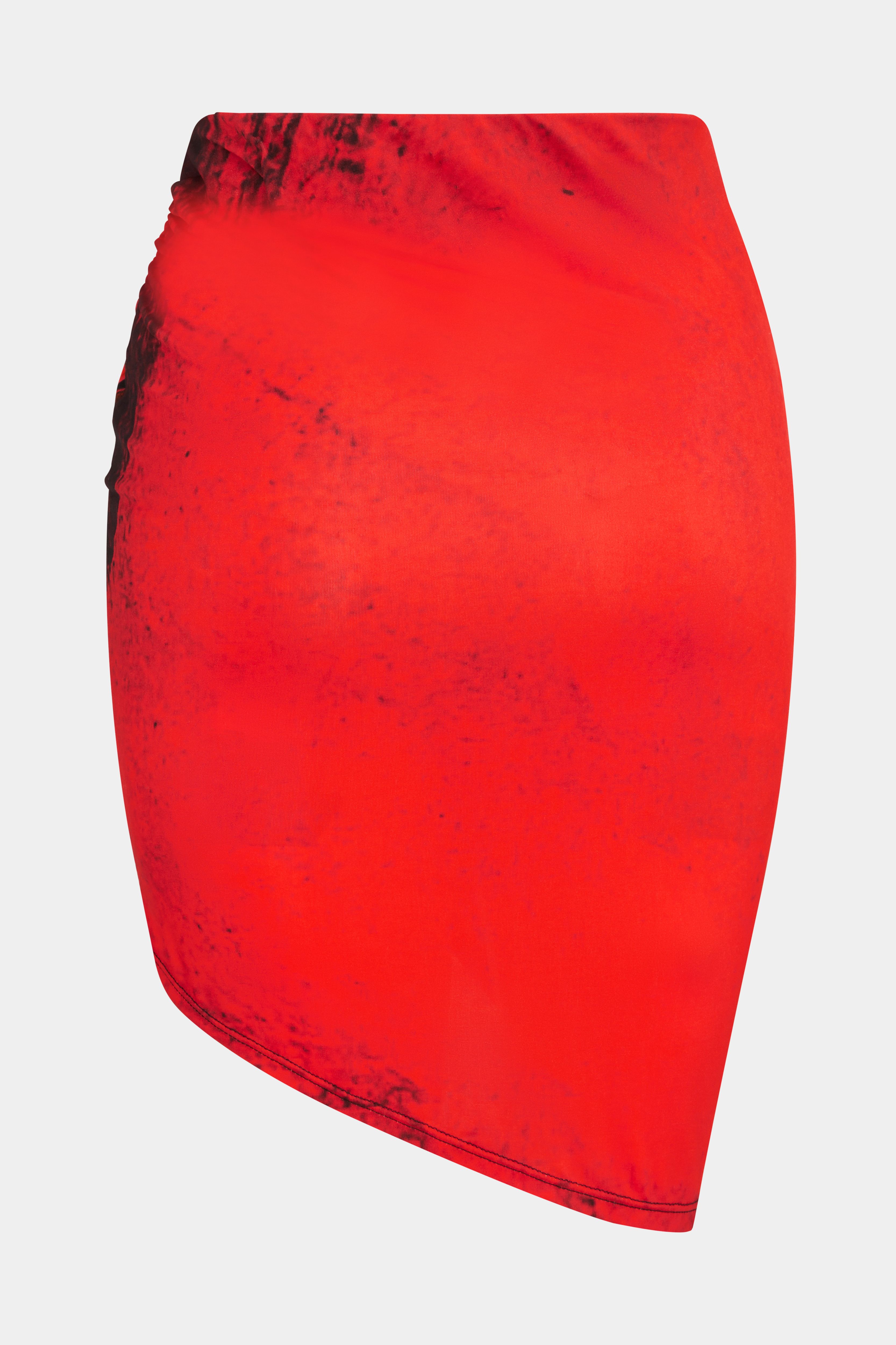 Short red store pencil skirt