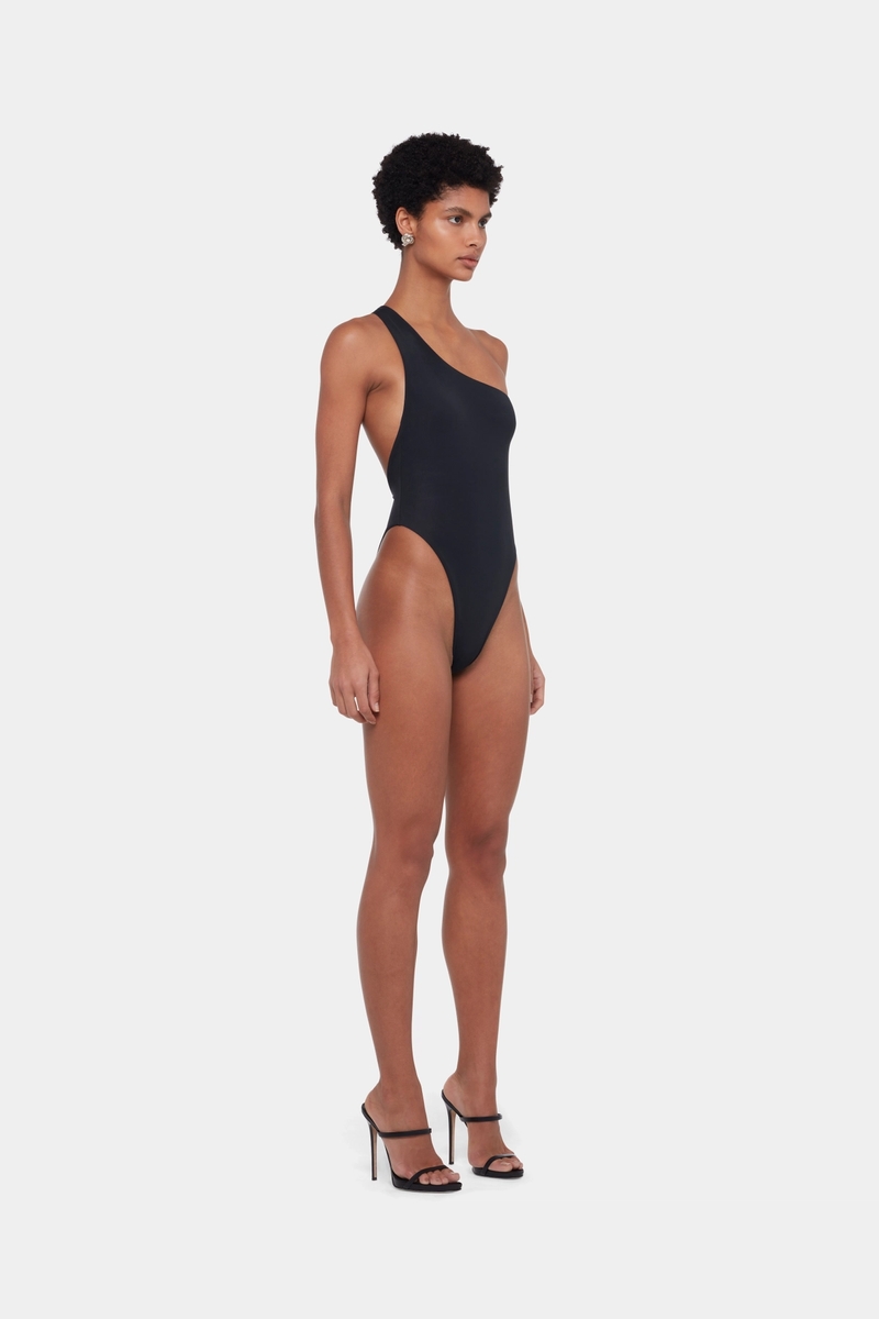 Plunge Swimsuit Black Louisa Ballou