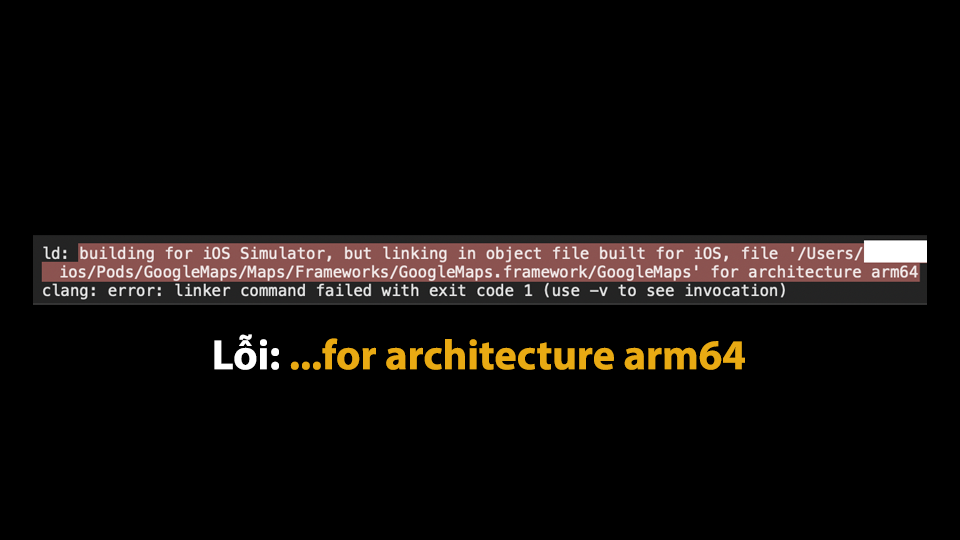 Cover Image for Cách sửa lỗi ld: building for iOS Simulator,... for architecture arm64 clang: error: linker command failed with exit code 1