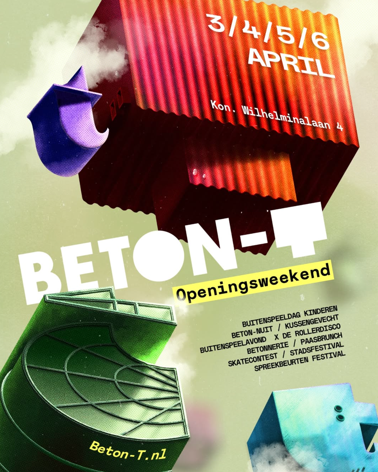 Poster van SPU x Beton-T – Openingsweekend Beton-T