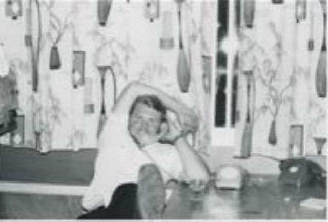 Dennis Foster relaxing at the station