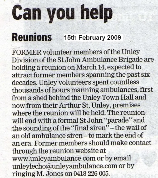 Reunion Notice