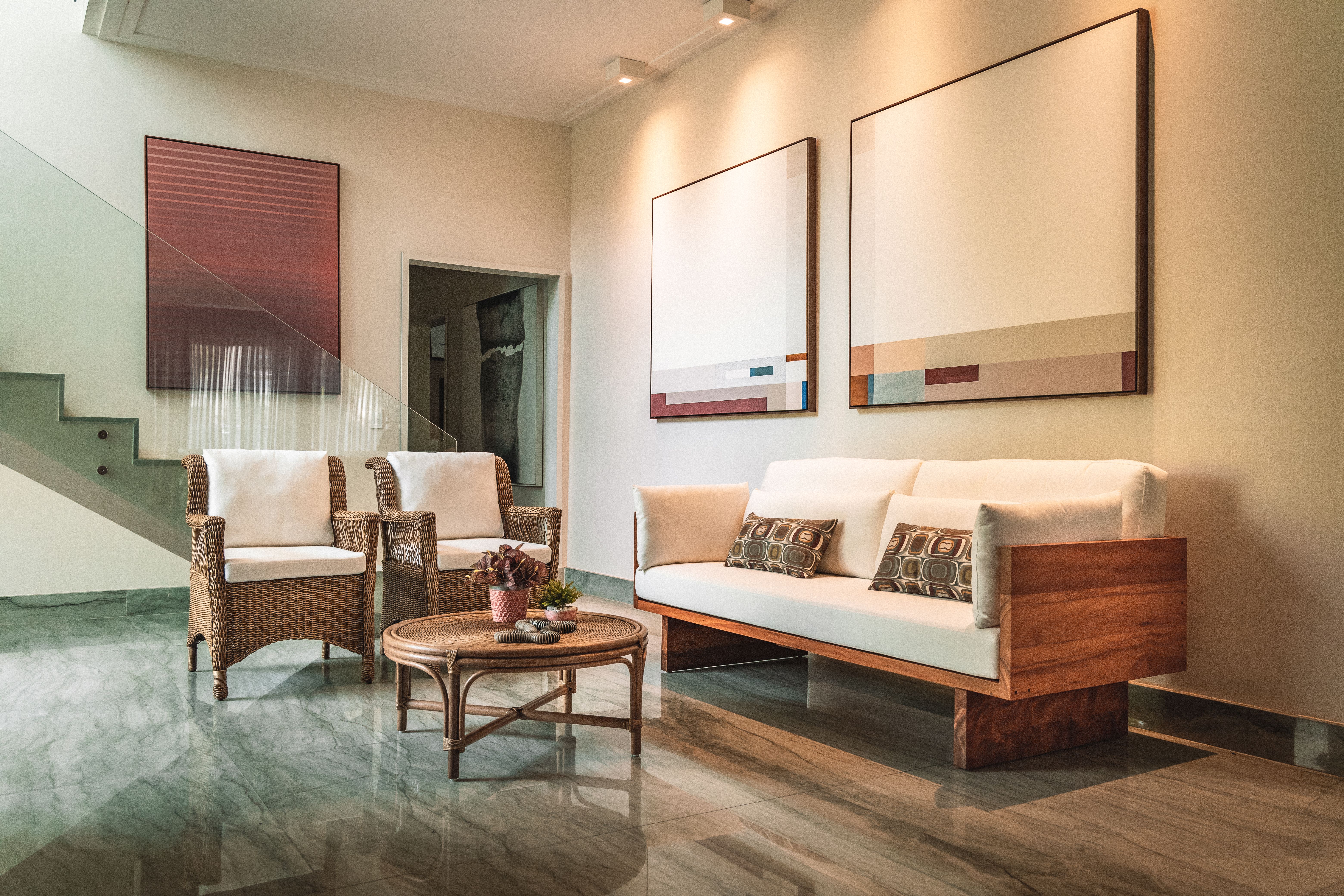 Conjunto de Sofá Santorini e Poltronas Florença