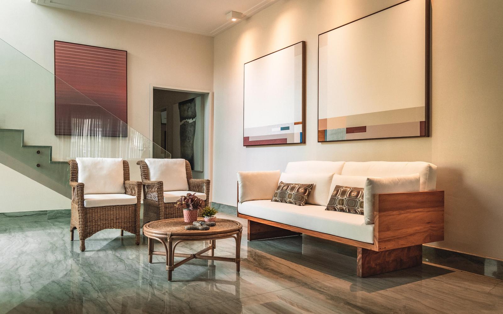Conjunto de Sofá Santorini e Poltronas Florença
