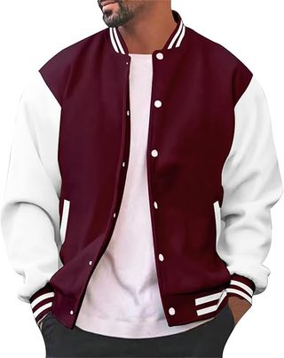 College Jacke weinrot