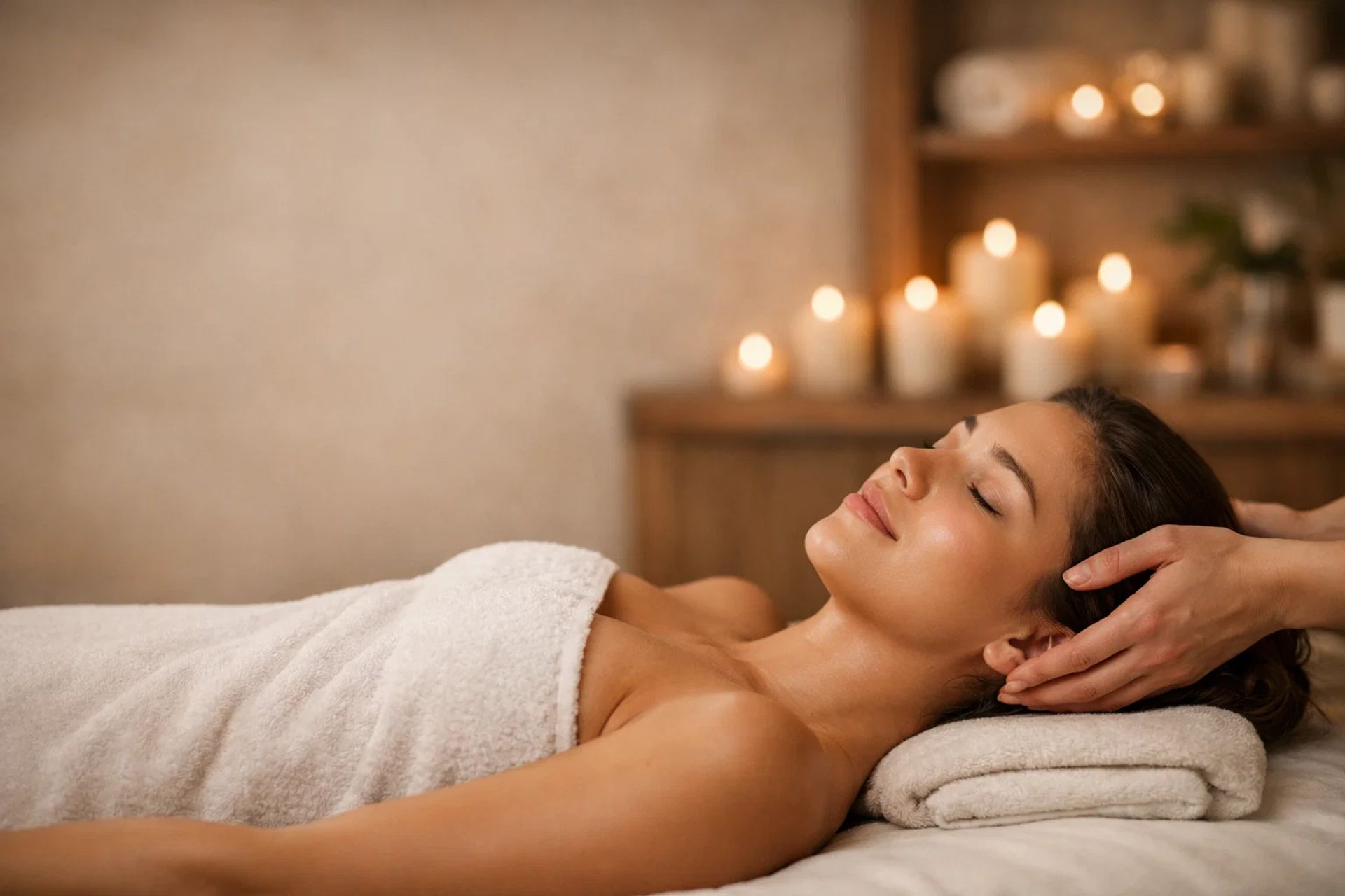 Therapist performing a facial treatment at The Secret Spa in Cliffe, Rochester, Kent