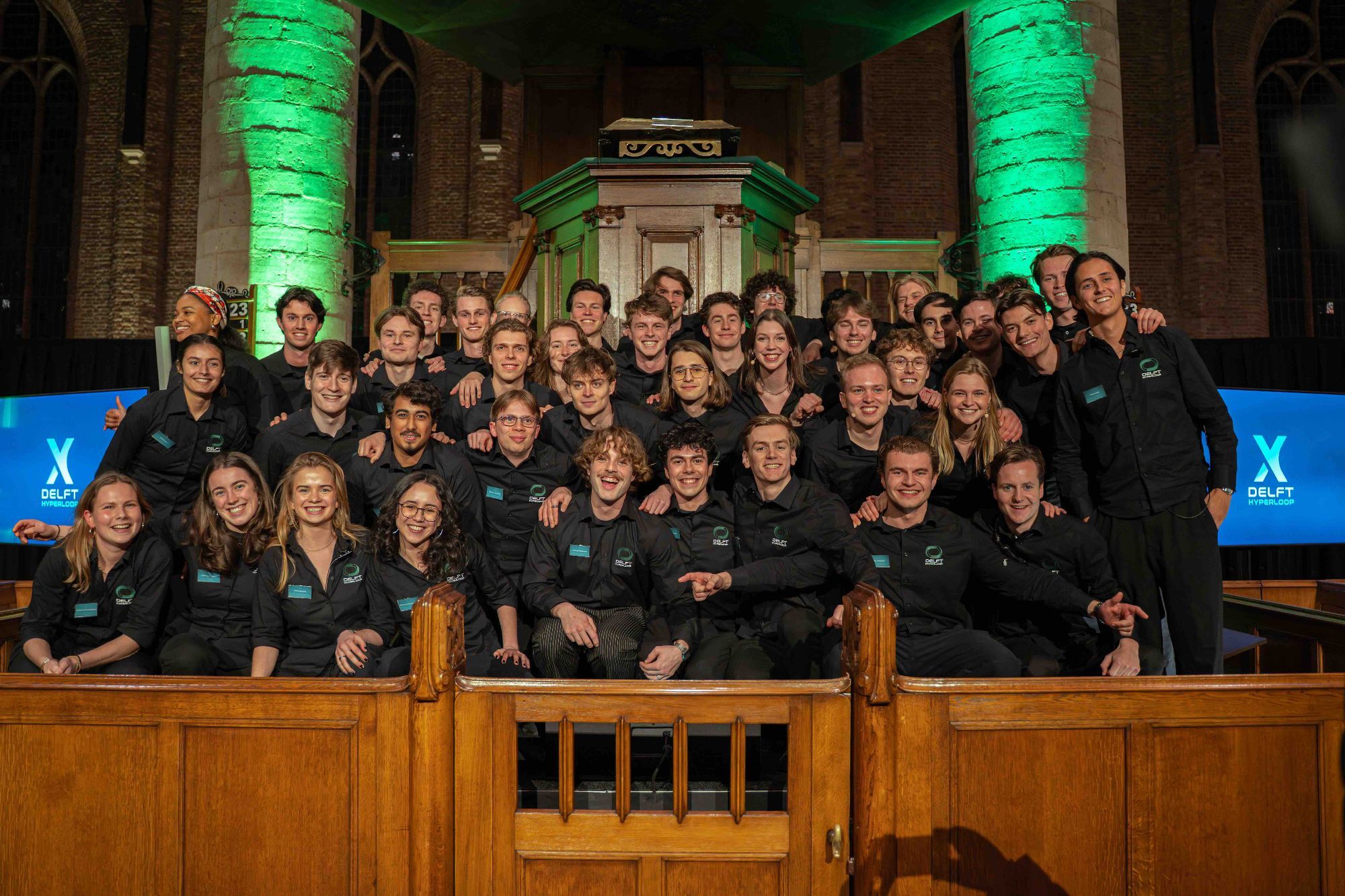 het team van Delft Hyperloop