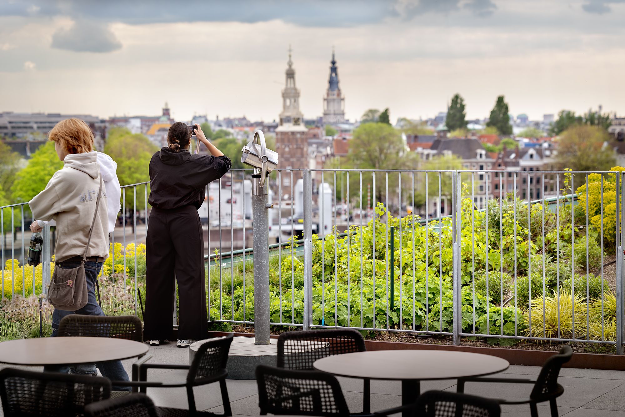 people enjoying the view over Amsterdam
