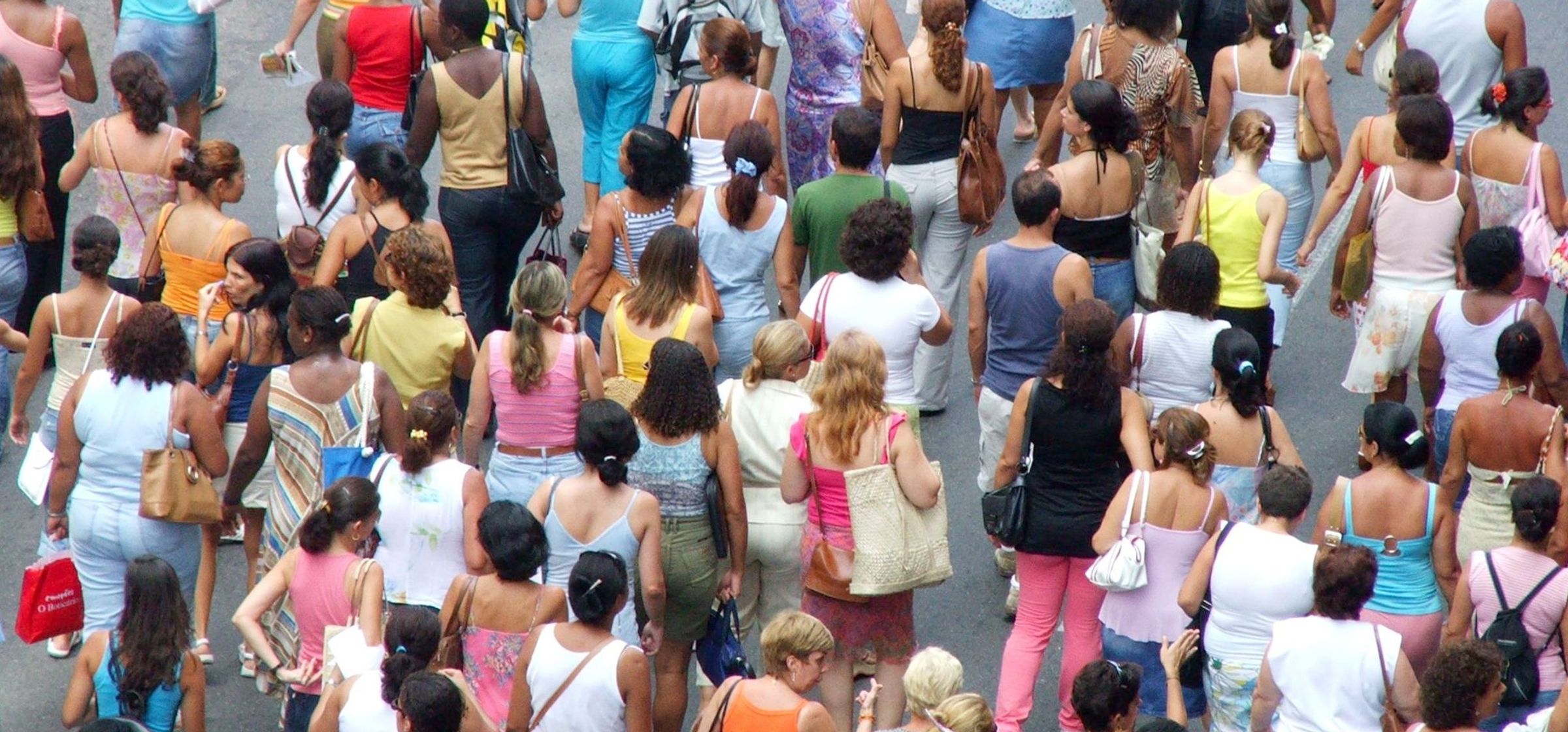 A group of people on the street
