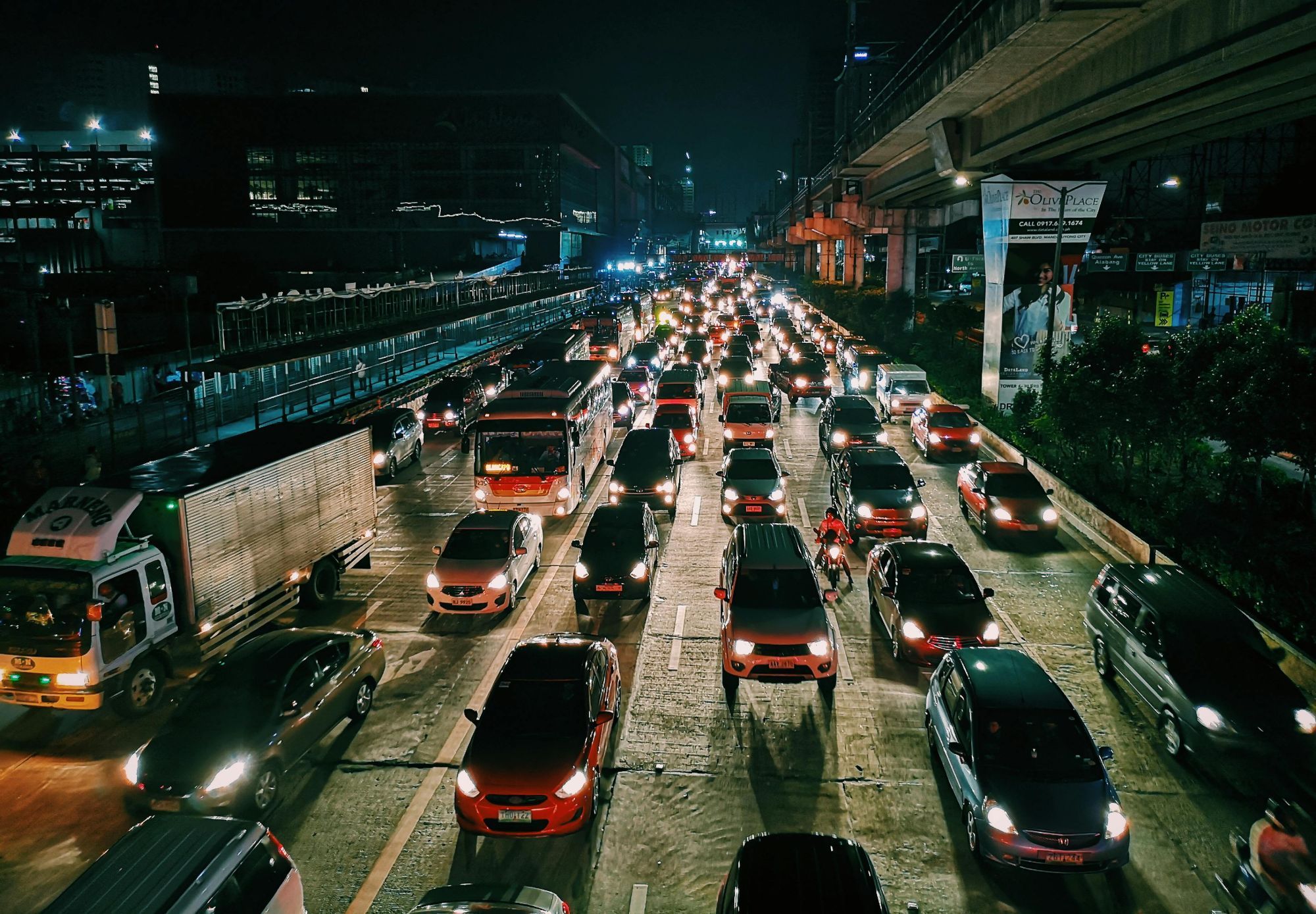 A traffic name during night time