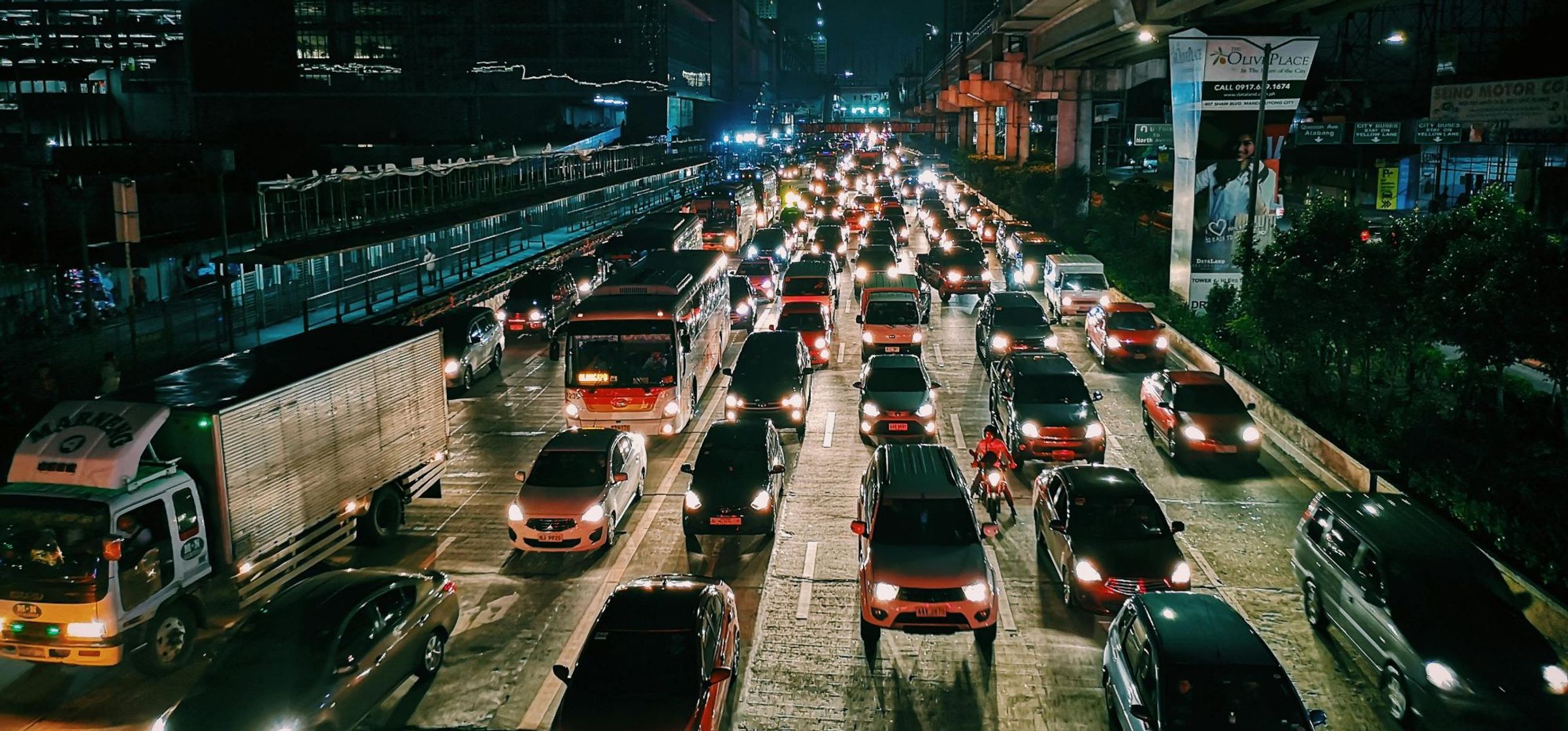 A traffic name during night time
