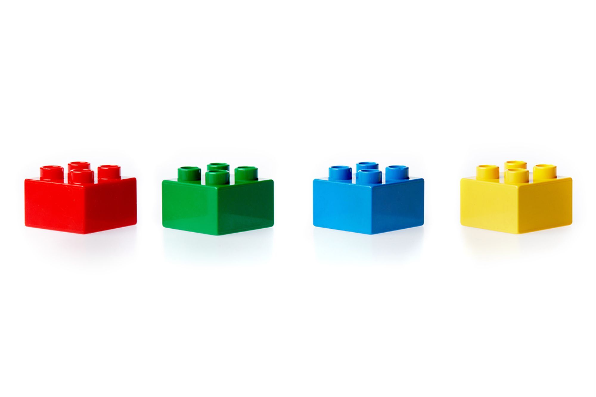 een aantal duplo blokjes