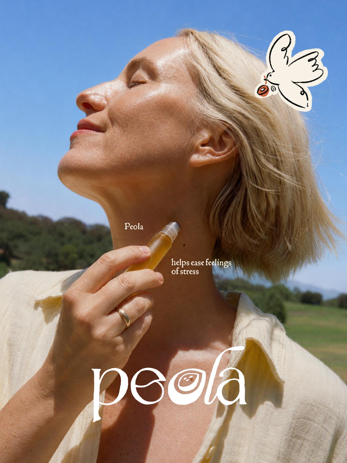Peola brand identity, brand strategy, motion graphic and web design project by The Three branding agency