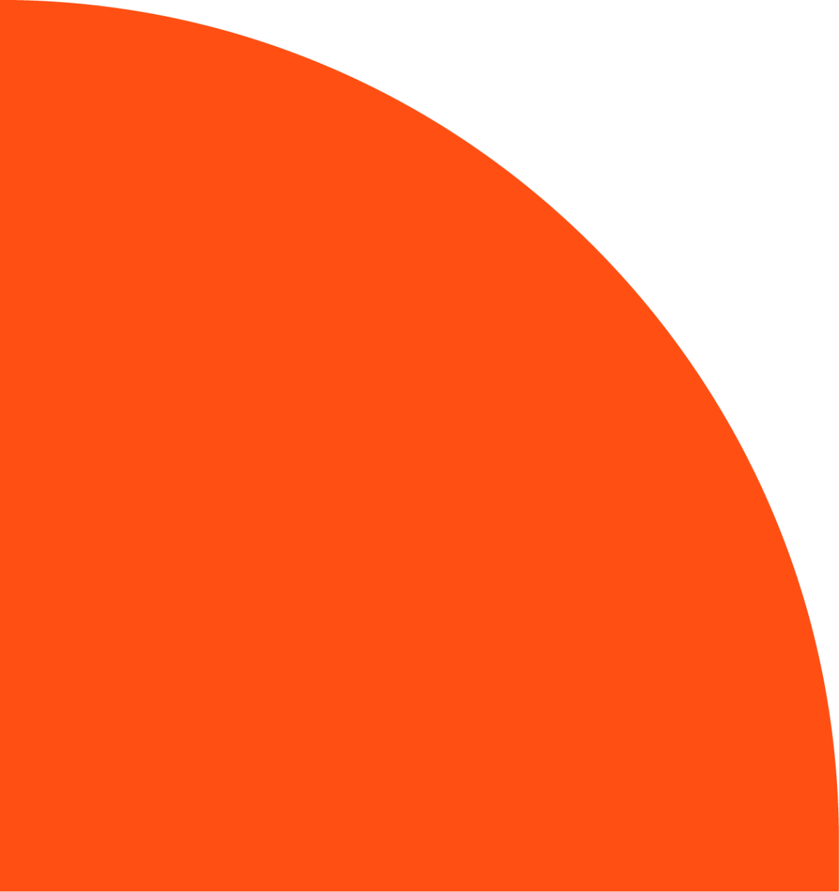An orange quarter circle.