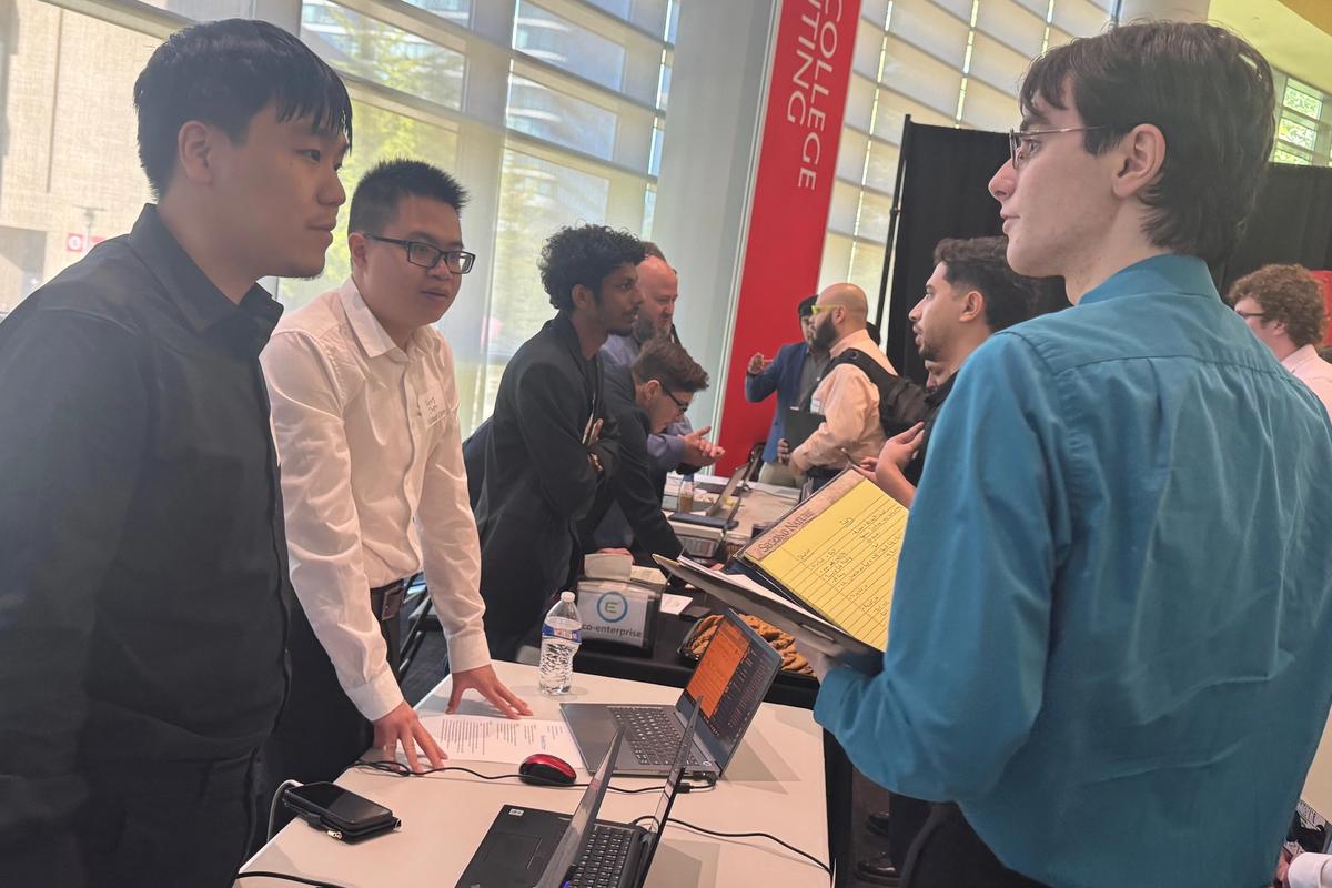 Award-winning capstone project demonstration featuring a full-stack web application built by YWCC students for an industry sponsor